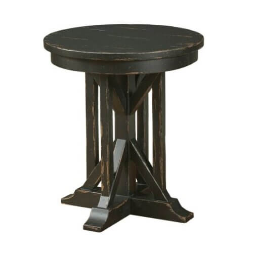 KINCAID MILL HOUSE 22" JAMES ROUND END TABLE ANVIL FINISH 860-916A huntsville