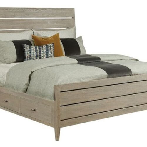 KINCAID SYMMETRY INCLINE KING OAK HIGH BED WITH STORAGE RAILS 939-316P peterborough