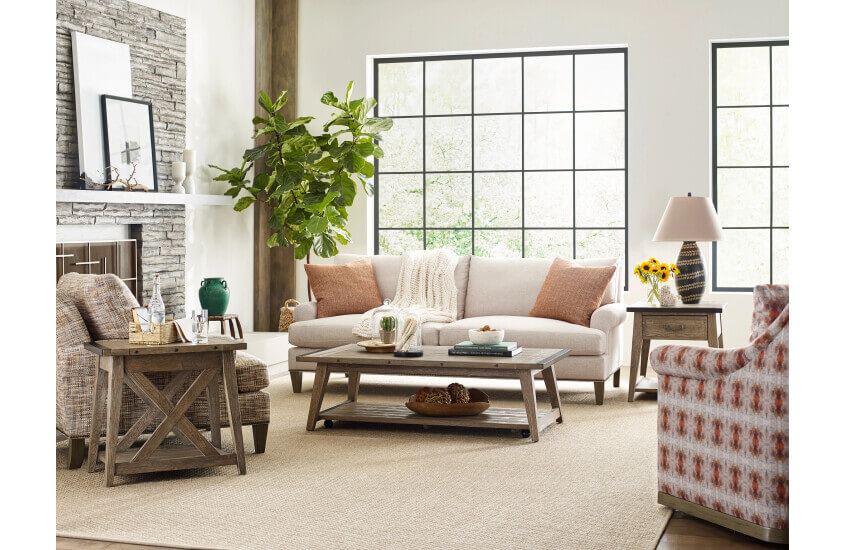 KINCAID URBAN COTTAGE BRIXTON RECTANGULAR COFFEE TABLE 025-910 trenton