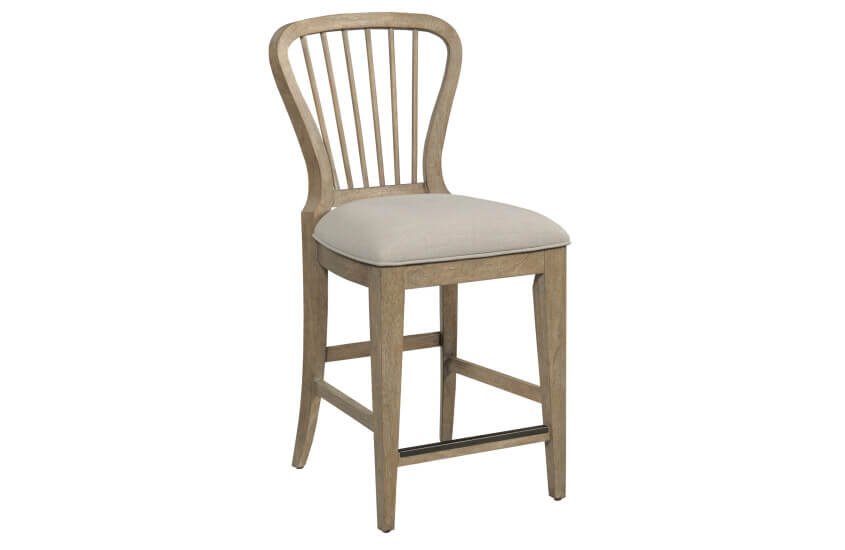 KINCAID URBAN COTTAGE LARKSVILLE COUNTER HEIGHT SPINDLE BACK CHAIR SET OF TWO 025-690 cornwall