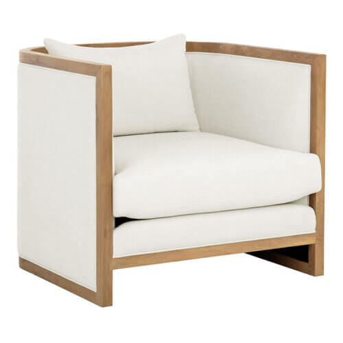 SUNPAN Chloe Lounge Chair - Natural - Heather Ivory Tweed 110536 edmonton