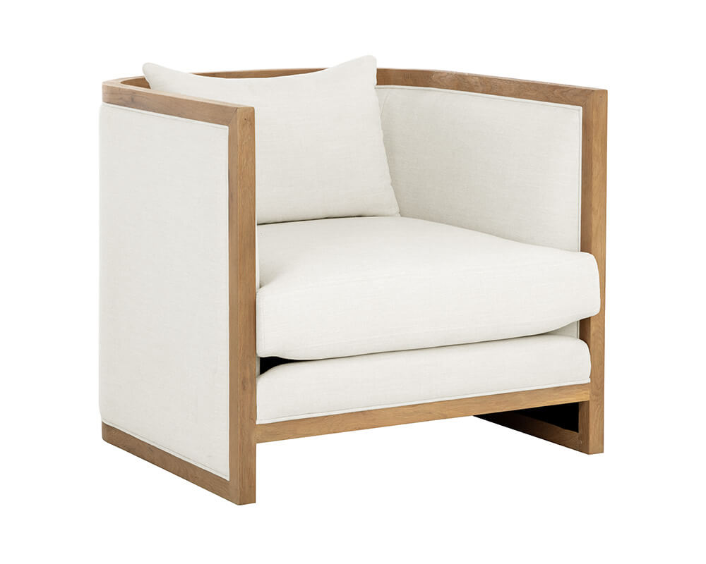 SUNPAN Chloe Lounge Chair - Natural - Heather Ivory Tweed 110536 edmonton