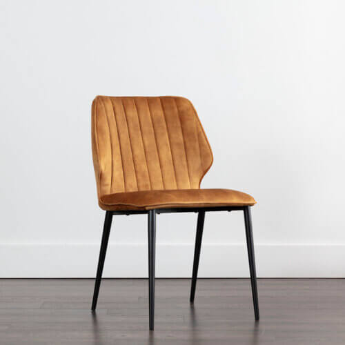 SUNPAN Clinton Dining Chair - Black - Nono Tapenade Gold SET OF TWO 109039 montreal