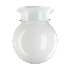 Quorum 1LT 6" WHITE BALL FXTR-WH 3308-6-6