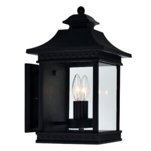 CWI LIGHTING CLEVELAND 2 LIGHT BLACK OUTDOOR WALL LIGHT 0416W9-A-2-101 fredericton