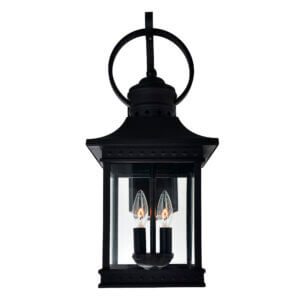 CWI LIGHTING CLEVELAND 2 LIGHT BLACK OUTDOOR WALL LIGHT 0416W9-B-2-101 edmonton