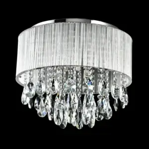 YOUNG LIGHTING 6 LIGHT CRYSTAL FLUSH MOUNT 1145FM6 laval