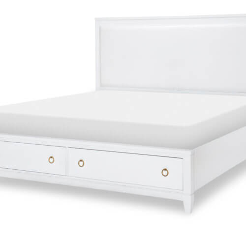 LEGACY SUMMERLAND - WHITE FINISH UPHOLSTERED BED WITH STORAGE, KING 1160-4236K parkdale