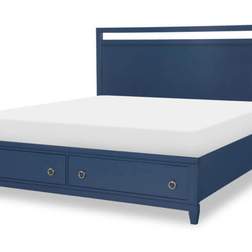LEGACY SUMMERLAND - BLUE FINISH PANEL BED WITH STORAGE, KING 1162-4136K vancouver
