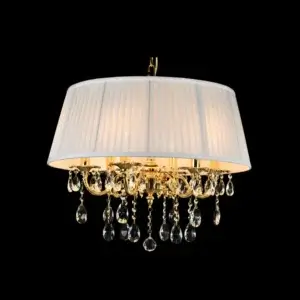 YOUNG LIGHTING 6 LIGHT CRYSTAL CHANDELIER POLISHED GOLD 1380C6-GD bracebridge