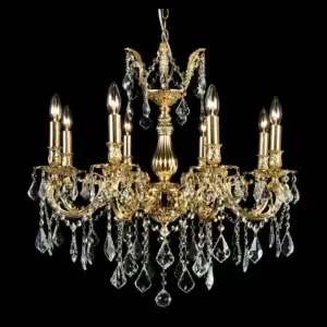 YOUNG LIGHTING 8 LIGHT CRYSTAL CHANDELIER POLISHED GOLD 1381C8-GD sarnia