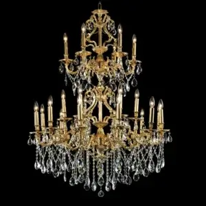 YOUNG LIGHTING 24 LIGHT CRYSTAL CHANDELIER POLISHED GOLD 1382C24-GD erin mills