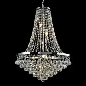 YOUNG LIGHTING 8 LIGHT CRYSTAL CHANDELIER CHROME1383C8-CH niagara
