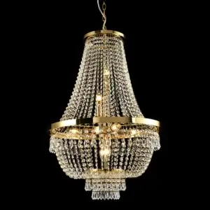 YOUNG LIGHTING 8 LIGHT CRYSTAL CHANDELIER POLISHED GOLD 1384C8-GD kitchener