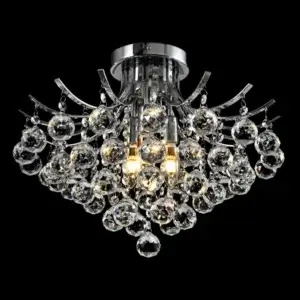 YOUNG LIGHTING 3 LIGHT FLUSH MOUNT CHROME 1385FM3-CH markham