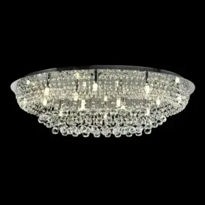 YOUNG LIGHTING 16 LIGHT CRYSTAL FLUSH MOUNT CHROME 1386FM16-CH kelowna