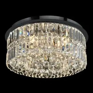 YOUNG LIGHTING 6 LIGHT CRYSTAL FLUSH MOUNT CHROME 1389FM6-S-CH quebec city