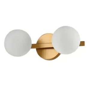 YOUNG LIGHTING 2 LIGHT VANITY SATIN GOLD & FROSTED GLASS 1500WL2-SG orilla