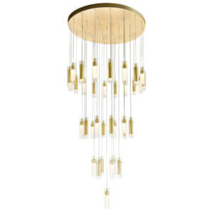 CWI LIGHTING OLINDA LED INTEGRATED SATIN GOLD CHANDELIER 1606P33-37-602 oakville