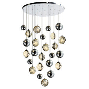 CWI LIGHTING SALVADOR 24 IN LED INTEGRATED POLISHED NICKEL CHANDELIER 1673P24-13-613 belleville