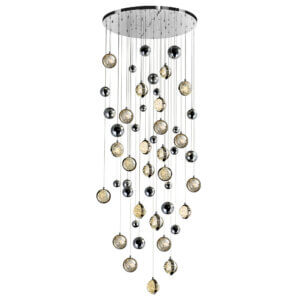 CWI LIGHTING SALVADOR 32 IN LED INTEGRATED POLISHED NICKEL CHANDELIER 1673P32-23-613 barrie