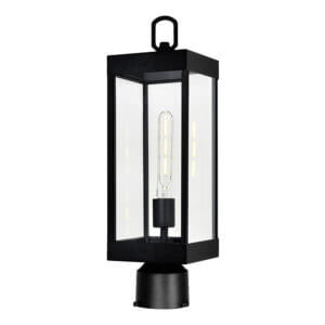 CWI LIGHTING WINDSOR 1 LIGHT BLACK OUTDOOR LANTERN HEAD 1695PT6-1-101 port elgin