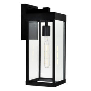 CWI LIGHTING WINDSOR 1 LIGHT BLACK OUTDOOR WALL LIGHT 1695W7-1-101 gravenhurst