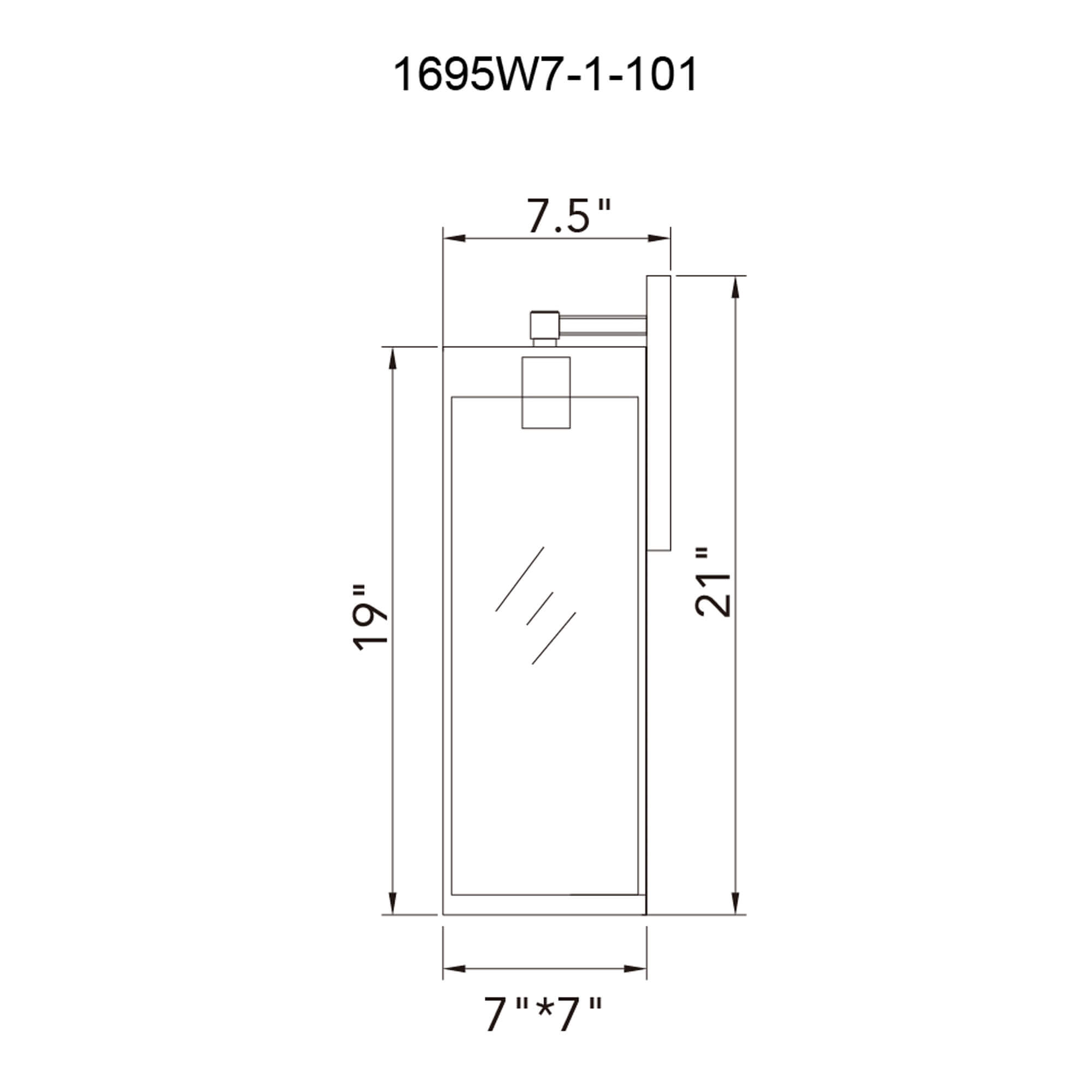 CWI LIGHTING WINDSOR 1 LIGHT BLACK OUTDOOR WALL LIGHT 1695W7-1-101 gravenhurst