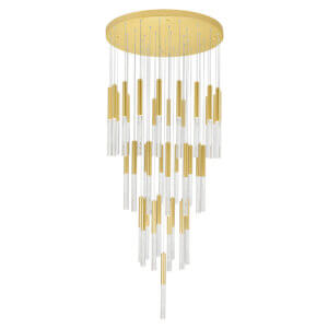 CWI LIGHTING DRAGONSWATCH LED INTEGRATED CHANDELIER WITH SATIN GOLD FINISH 1703P32-45-602 kelowna