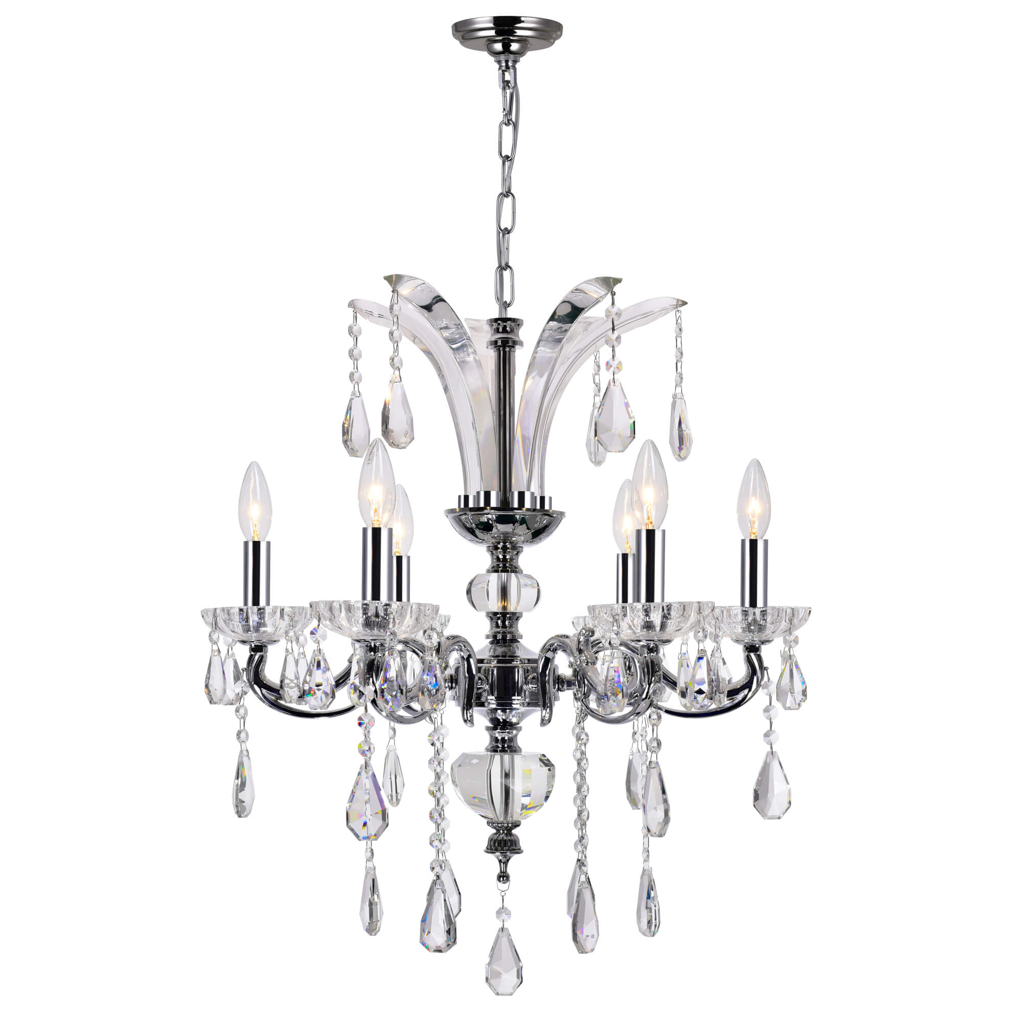 CWI LIGHTING GLORIOUS 6-LIGHT CHANDELIER 2024P24C-6 huntsville