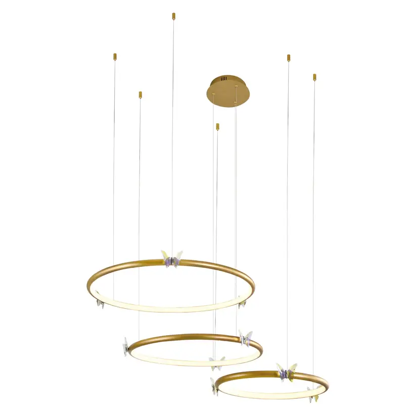 YOUNG LIGHTING LED CHANDELIER 3000K SATIN GOLD 2118C3 laval