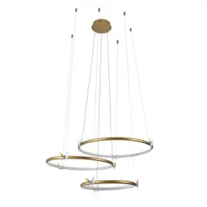 YOUNG LIGHTING LED CHANDELIER 3000K SATIN GOLD 2118C3 laval