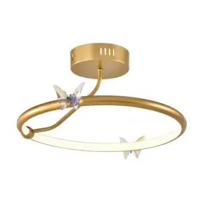 YOUNG LIGHTING LED FLUSH MOUNT SATIN GOLD 3000K 2119FM oakville