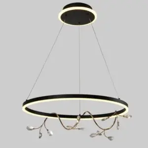 YOUNG LIGHTING LED CHANDELIER 3000K BLACK & GOLD 2121C north york