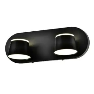 YOUNG LIGHTING TWO LIGHT WALL SCONCE MATTE BLACK 2122WL2 belleville