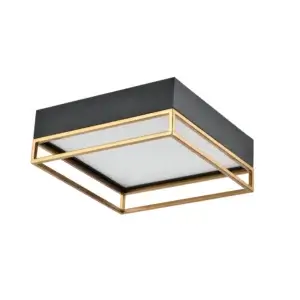 YOUNG LIGHTING LED FLUSH MOUNT 3000K BLACK & SATIN GOLD 2126FM-S kitchener