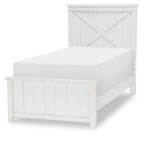 LEGACY CLASSIC KIDS FLATIRON-WHITE TWIN PANEL BED 1861-4103K aurora