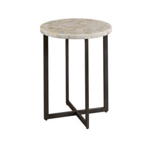 HAMMARY WHITE ONYX ACCENT TABLE 090-1191 vaughan