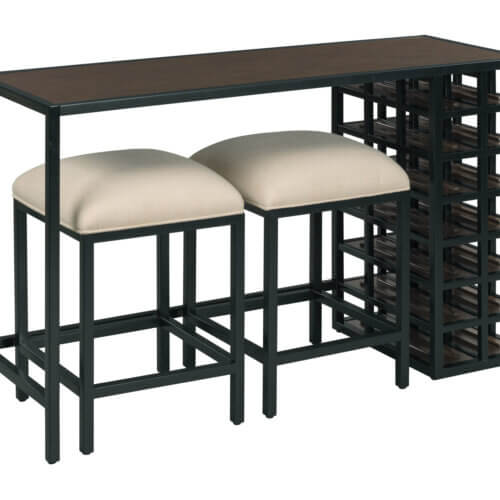 HAMMARY MACKINTOSH WINE CONSOLE TABLE WITH 2 STOOLS 074-925 king city