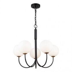 ARTCRAFT BISTRO 5 LIGHT CHANDELIER AC11755BK barrie