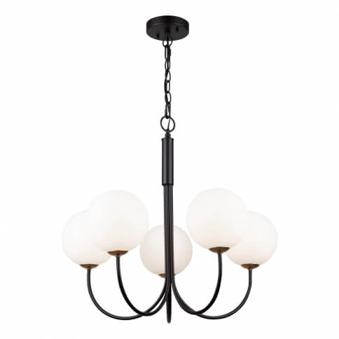 ARTCRAFT BISTRO 5 LIGHT CHANDELIER AC11755BK barrie