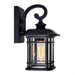 CWI LIGHTING BLACKBURN 1 LIGHT OUTDOOR BLACK WALL LANTERN 0411W8-1-101 belleville