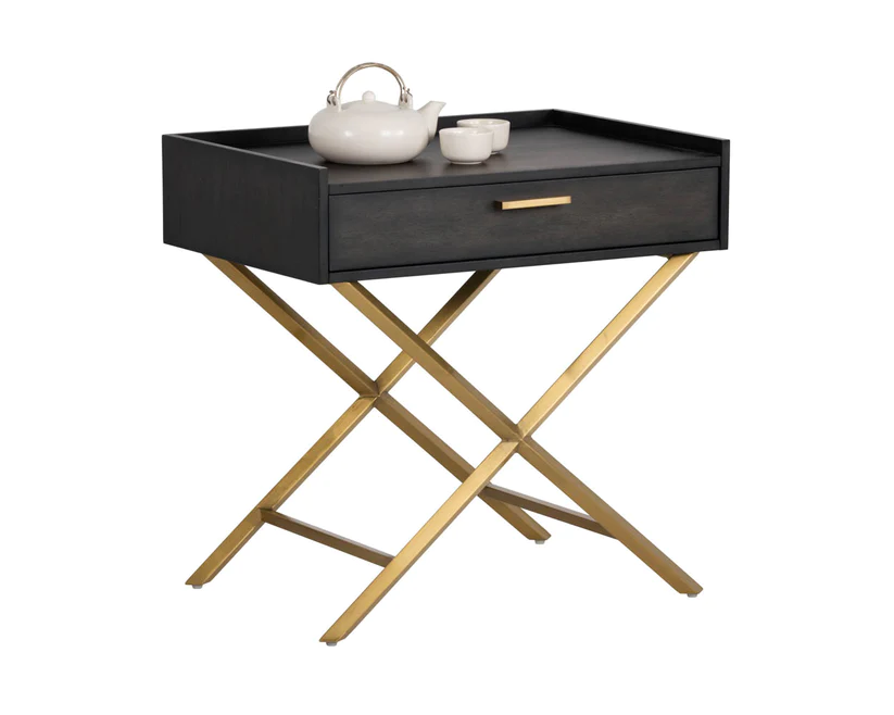 SUNPAN Tanana End Table Dark Brown 102671 ajax