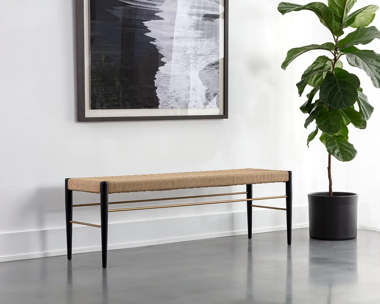 SUNPAN Bondi Bench Black 108780 montreal