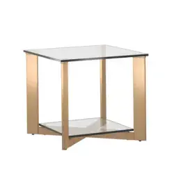 SUNPAN Xavier End Table Antique Brass 109188 caledon
