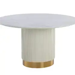 SUNPAN Paloma Dining Table - 54" - Round White Marble 110253 oakville