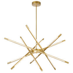 CWI LIGHTING OSKIL LED INTEGRATED CHANDELIER WITH SATIN GOLD FINISH 1375P31-6-602 laval