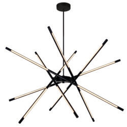 CWI LIGHTING OSKIL LED INTEGRATED CHANDELIER WITH BLACK FINISH 1375P43-6-101 mississauga
