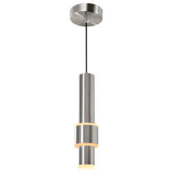 LENA LED INTEGRATED MINI PENDANT WITH SATIN NICKEL FINISH 1390P5-1-606 caledon