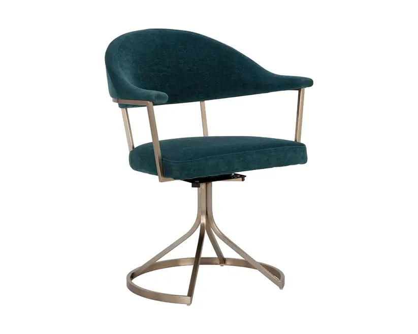 SUNPAN Bexley Swivel Dining Chair Danny Teal 109047 toronto